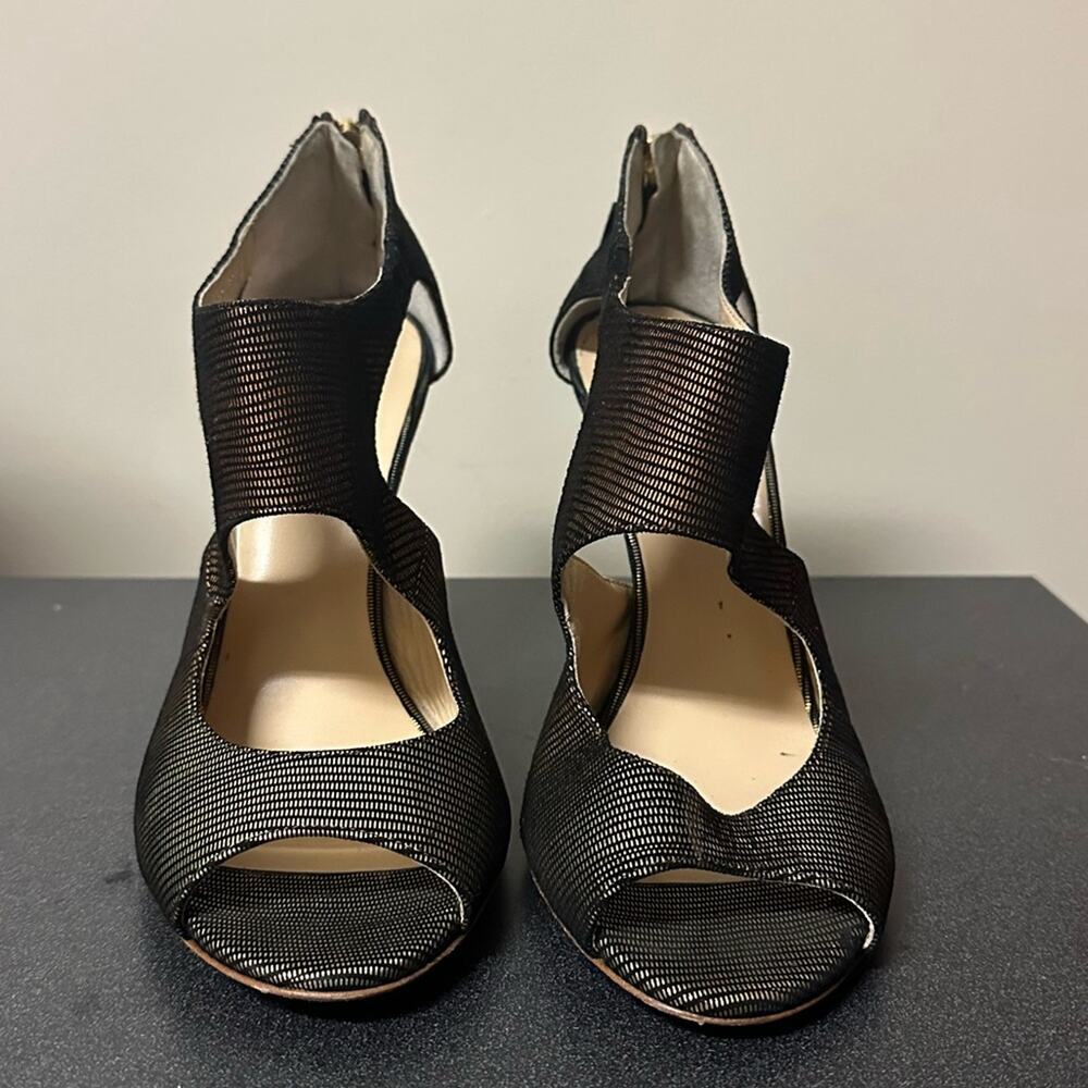 LK Bennett Metallic Black and Gold Heels - Picture 2 of 12